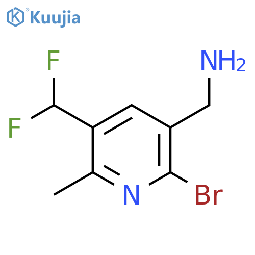 3-(Aminomethyl)-2-bromo-5-(difluoromethyl)-6-methylpyridine structure