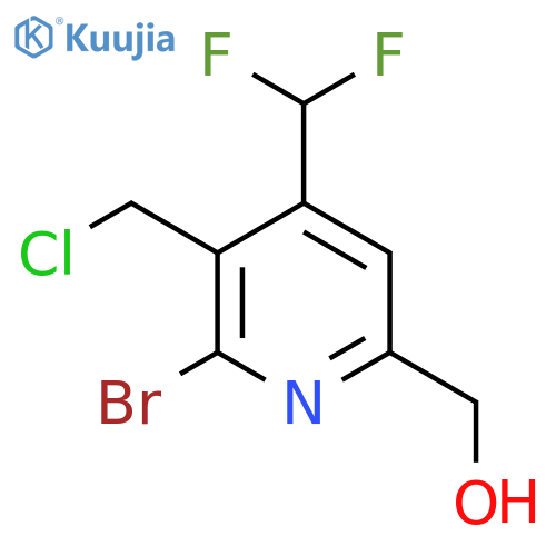 2-Bromo-3-(chloromethyl)-4-(difluoromethyl)pyridine-6-methanol structure