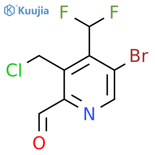 5-Bromo-3-(chloromethyl)-4-(difluoromethyl)pyridine-2-carboxaldehyde structure