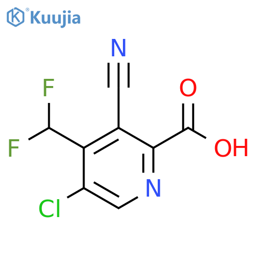 5-Chloro-3-cyano-4-(difluoromethyl)pyridine-2-carboxylic acid structure