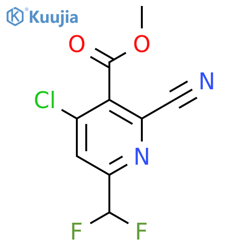 Methyl 4-chloro-2-cyano-6-(difluoromethyl)pyridine-3-carboxylate structure