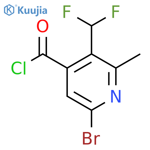 6-Bromo-3-(difluoromethyl)-2-methylpyridine-4-carbonyl chloride structure