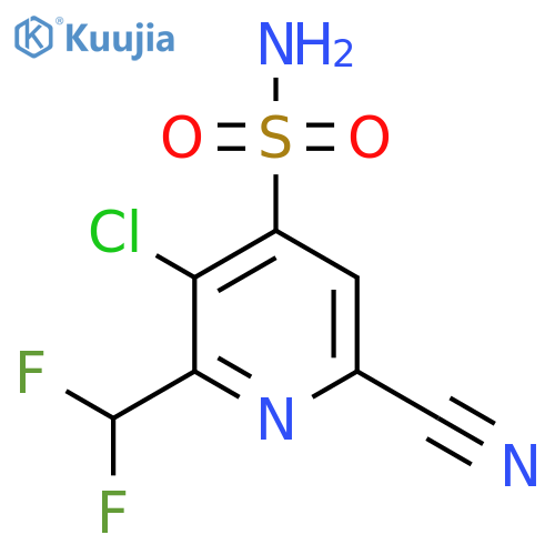 3-Chloro-6-cyano-2-(difluoromethyl)pyridine-4-sulfonamide structure