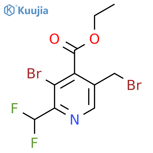 Ethyl 3-bromo-5-(bromomethyl)-2-(difluoromethyl)pyridine-4-carboxylate structure