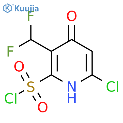 6-Chloro-3-(difluoromethyl)-4-hydroxypyridine-2-sulfonyl chloride structure