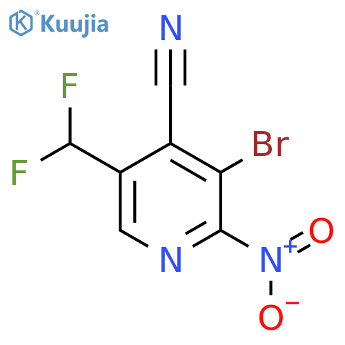 3-Bromo-4-cyano-5-(difluoromethyl)-2-nitropyridine structure