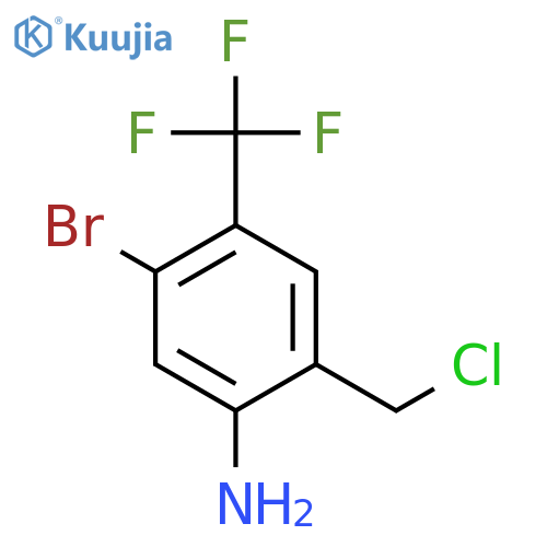 2-Amino-4-bromo-5-(trifluoromethyl)benzyl chloride structure
