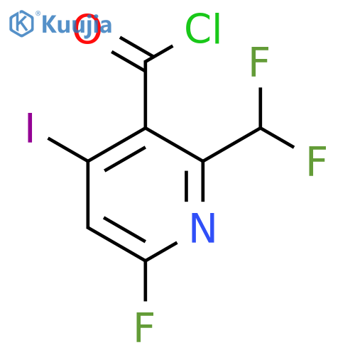 2-(Difluoromethyl)-6-fluoro-4-iodopyridine-3-carbonyl chloride structure