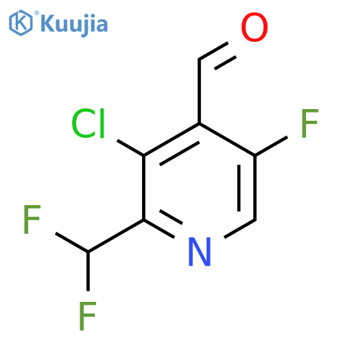 3-Chloro-2-(difluoromethyl)-5-fluoropyridine-4-carboxaldehyde structure