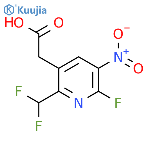 2-(Difluoromethyl)-6-fluoro-5-nitropyridine-3-acetic acid structure