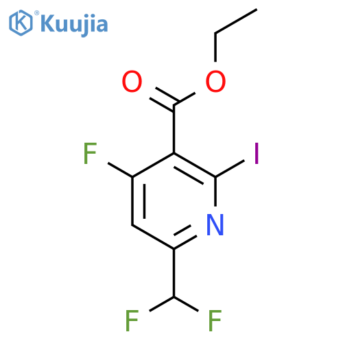 Ethyl 6-(difluoromethyl)-4-fluoro-2-iodopyridine-3-carboxylate structure