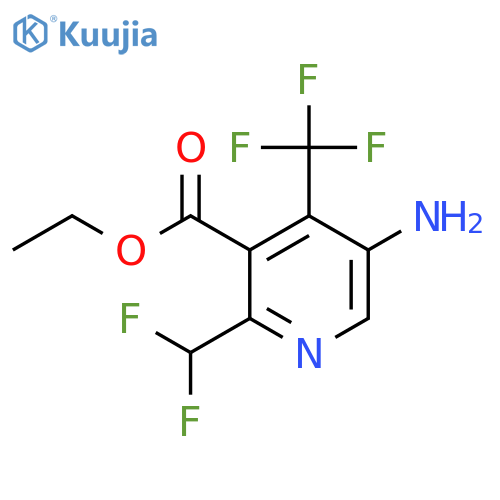 Ethyl 5-amino-2-(difluoromethyl)-4-(trifluoromethyl)pyridine-3-carboxylate structure