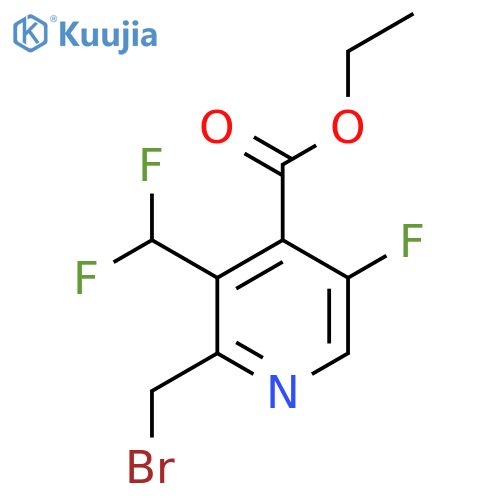 Ethyl 2-(bromomethyl)-3-(difluoromethyl)-5-fluoropyridine-4-carboxylate structure