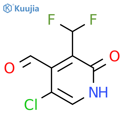 5-Chloro-3-(difluoromethyl)-2-hydroxypyridine-4-carboxaldehyde structure