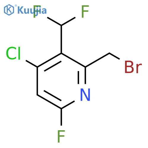 2-(Bromomethyl)-4-chloro-3-(difluoromethyl)-6-fluoropyridine structure