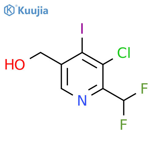 3-Chloro-2-(difluoromethyl)-4-iodopyridine-5-methanol structure