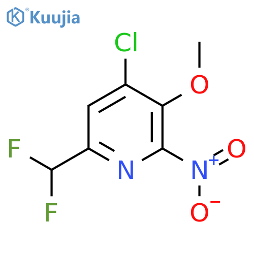 4-Chloro-6-(difluoromethyl)-3-methoxy-2-nitropyridine structure