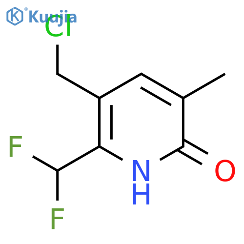 3-(Chloromethyl)-2-(difluoromethyl)-6-hydroxy-5-methylpyridine structure