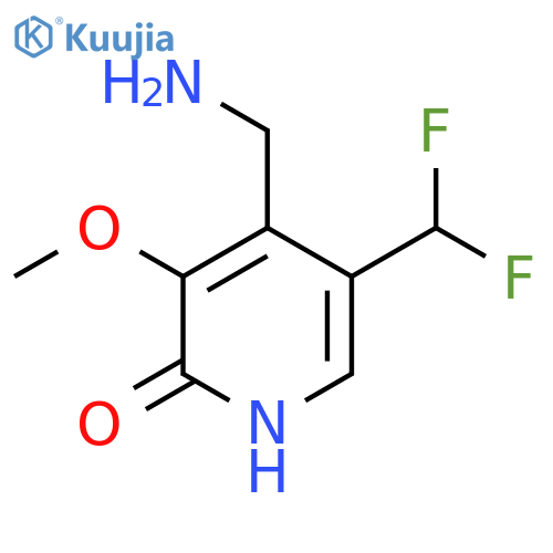 4-(Aminomethyl)-5-(difluoromethyl)-2-hydroxy-3-methoxypyridine structure