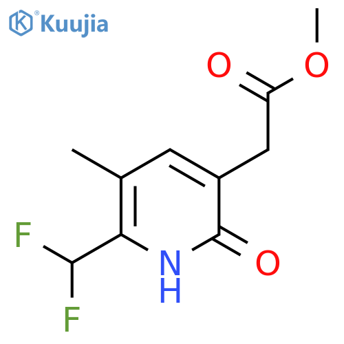 Methyl 2-(difluoromethyl)-6-hydroxy-3-methylpyridine-5-acetate structure