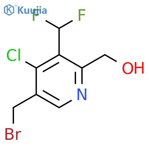 5-(Bromomethyl)-4-chloro-3-(difluoromethyl)pyridine-2-methanol structure