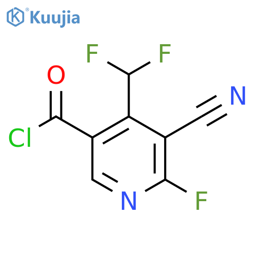 3-Cyano-4-(difluoromethyl)-2-fluoropyridine-5-carbonyl chloride structure
