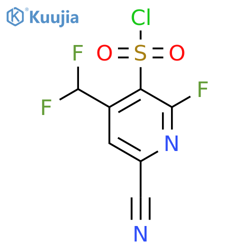 6-Cyano-4-(difluoromethyl)-2-fluoropyridine-3-sulfonyl chloride structure