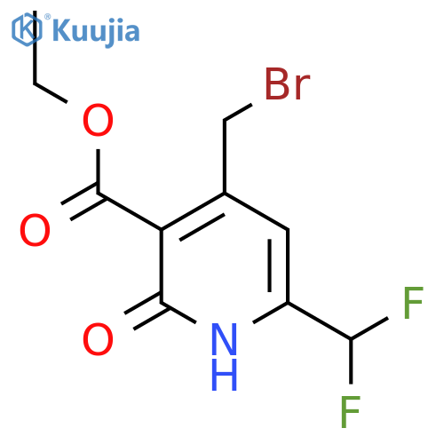 Ethyl 4-(bromomethyl)-6-(difluoromethyl)-2-hydroxypyridine-3-carboxylate structure