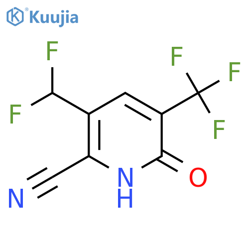 2-Cyano-3-(difluoromethyl)-6-hydroxy-5-(trifluoromethyl)pyridine structure
