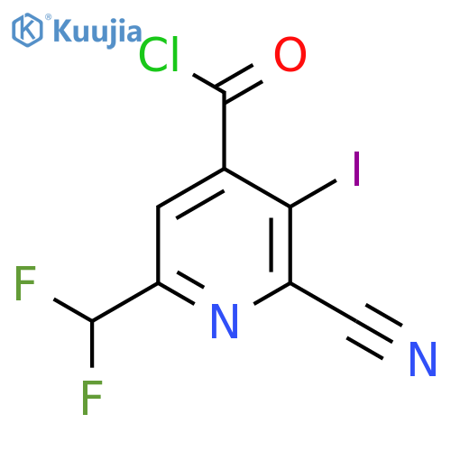 2-Cyano-6-(difluoromethyl)-3-iodopyridine-4-carbonyl chloride structure