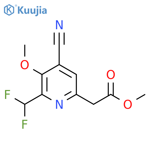 Methyl 4-cyano-2-(difluoromethyl)-3-methoxypyridine-6-acetate structure