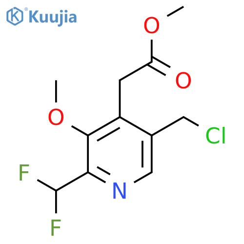 Methyl 5-(chloromethyl)-2-(difluoromethyl)-3-methoxypyridine-4-acetate structure
