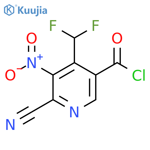 2-Cyano-4-(difluoromethyl)-3-nitropyridine-5-carbonyl chloride structure