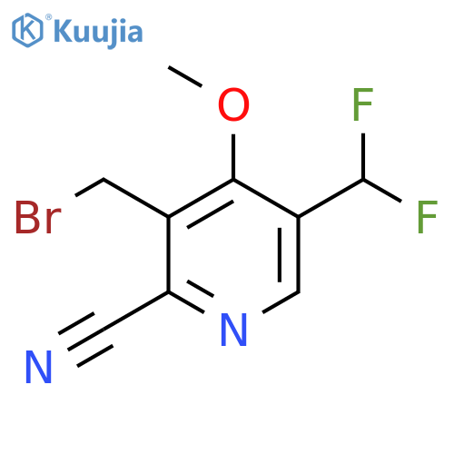 3-(Bromomethyl)-2-cyano-5-(difluoromethyl)-4-methoxypyridine structure
