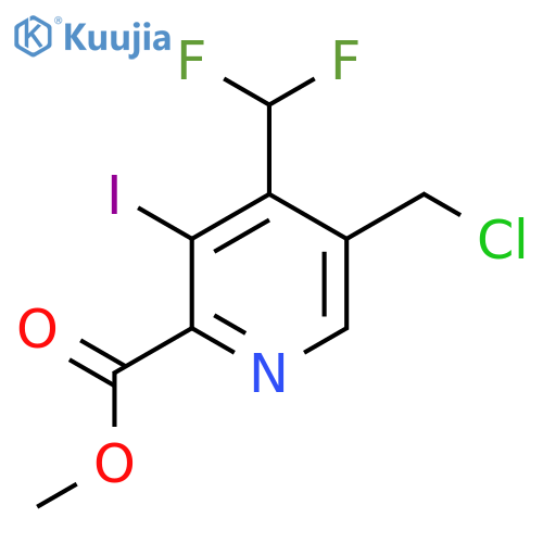 Methyl 5-(chloromethyl)-4-(difluoromethyl)-3-iodopyridine-2-carboxylate structure