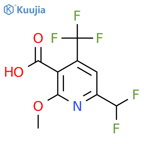 6-(Difluoromethyl)-2-methoxy-4-(trifluoromethyl)pyridine-3-carboxylic acid structure