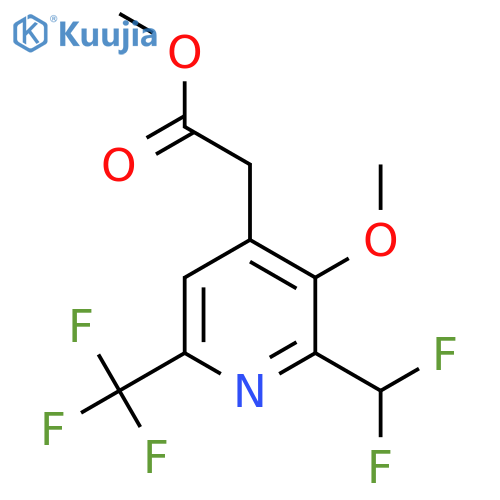Methyl 2-(difluoromethyl)-3-methoxy-6-(trifluoromethyl)pyridine-4-acetate structure