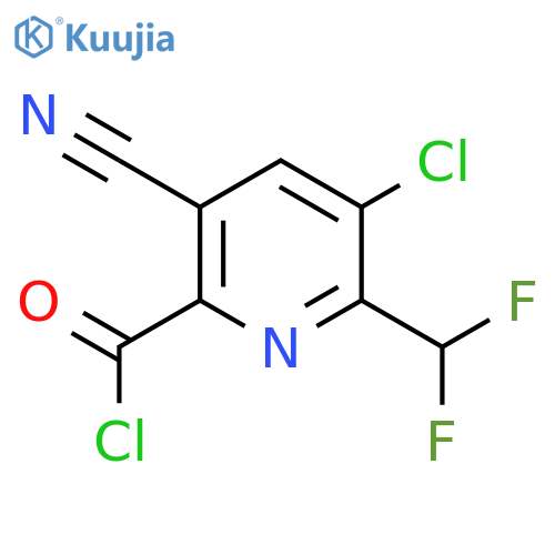 3-Chloro-5-cyano-2-(difluoromethyl)pyridine-6-carbonyl chloride structure