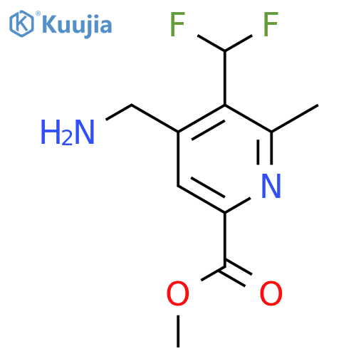 Methyl 4-(aminomethyl)-3-(difluoromethyl)-2-methylpyridine-6-carboxylate structure