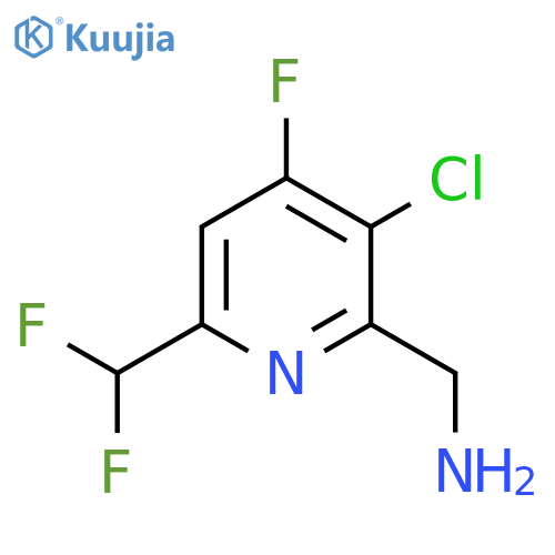 2-(Aminomethyl)-3-chloro-6-(difluoromethyl)-4-fluoropyridine structure