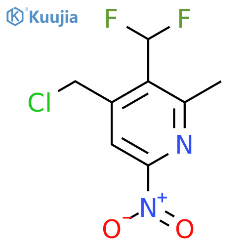 4-(Chloromethyl)-3-(difluoromethyl)-2-methyl-6-nitropyridine structure