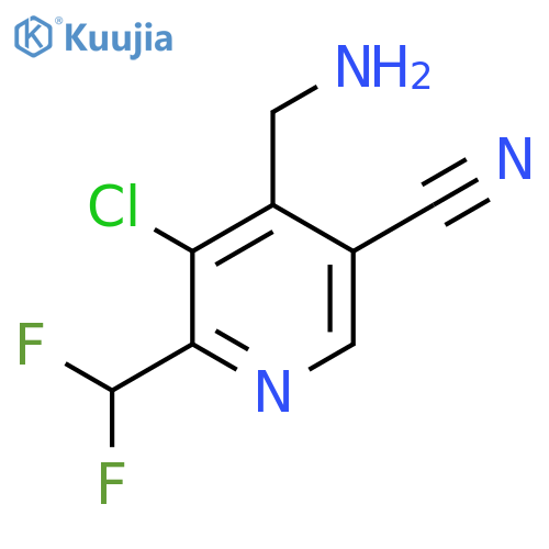 4-(Aminomethyl)-3-chloro-5-cyano-2-(difluoromethyl)pyridine structure