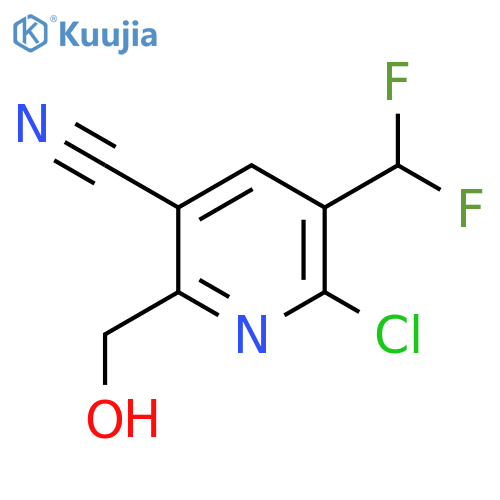 2-Chloro-5-cyano-3-(difluoromethyl)pyridine-6-methanol structure