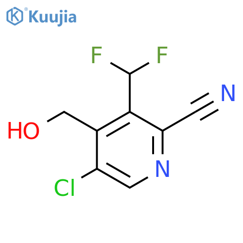 5-Chloro-2-cyano-3-(difluoromethyl)pyridine-4-methanol structure