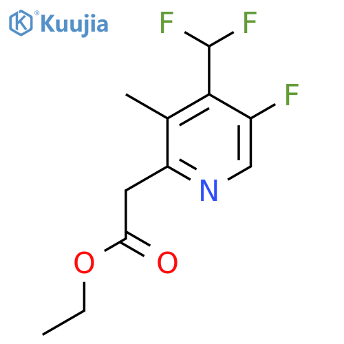 Ethyl 4-(difluoromethyl)-5-fluoro-3-methylpyridine-2-acetate structure