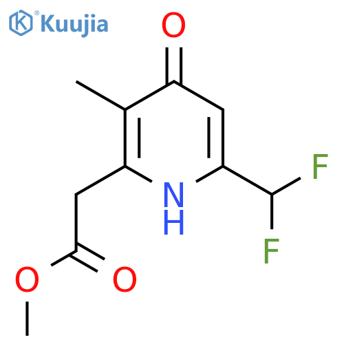 Methyl 6-(difluoromethyl)-4-hydroxy-3-methylpyridine-2-acetate structure