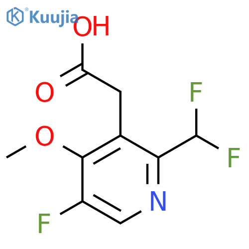 2-(Difluoromethyl)-5-fluoro-4-methoxypyridine-3-acetic acid structure
