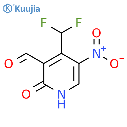 4-(Difluoromethyl)-2-hydroxy-5-nitropyridine-3-carboxaldehyde structure