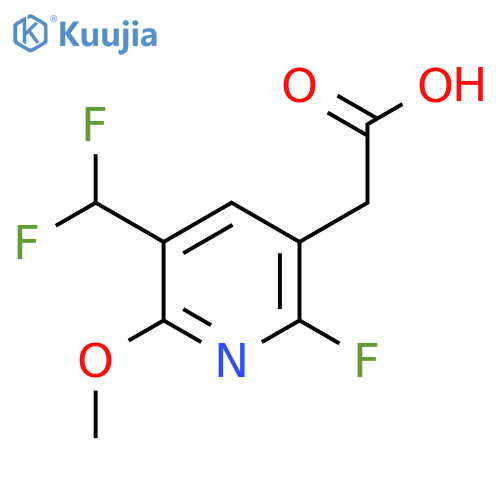 3-(Difluoromethyl)-6-fluoro-2-methoxypyridine-5-acetic acid structure
