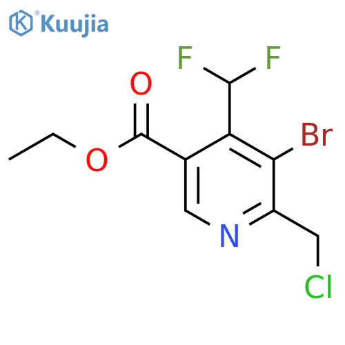 Ethyl 3-bromo-2-(chloromethyl)-4-(difluoromethyl)pyridine-5-carboxylate structure